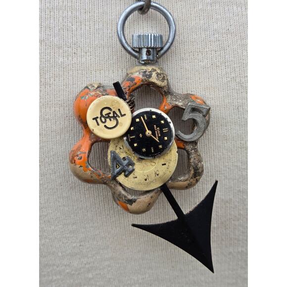 Divine Debris Pyrite Industrial Vintage Fund Objects Necklace - Picture 2 of 9